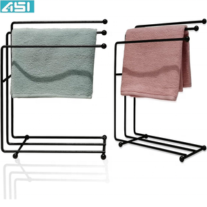 Porte-serviettes double au sol Pemium 304 Acier inoxydable taille personnalisée style moderne taille personnalisée et logo personnalisés - Product Image 3