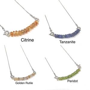 Collier de perles de pierres précieuses naturelles avec chaîne Collier de bijoux de pierre de naissance Bijoux en argent 925 Bijoux de guérison Cadeaux pour elle Cadeau d'amour - Product Image 6