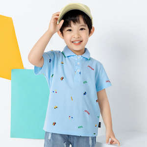 Camiseta de algodón para niños, Polo personalizado con tu Logo, Color sólido - Product Image 2