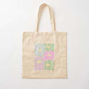 CENTIC CT-PPB014 <b>Extra</b> <b>Large</b> <b>Printed</b> Eco Friendly Recycled Reusable Cotton Canvas Grocery Shopping Tote Bag Letter Pattern - Product Image 1