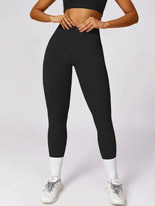 Pantalon de yoga sans couture taille haute pour femme bas pour Impact Fitness Leggings avec hanches surélevées et logo sur le devant Pantalon de sport serré - Product Image 6