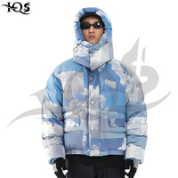 Veste matelassée camouflage décontractée pour hommes personnalisée avec poches manteau de pluie extérieur à séchage rapide matériau en duvet bulle