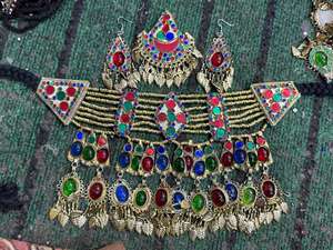 Traditional Style Afghan <b>Necklace</b> <b>Earrings</b> <b>Set</b> Hot Selling New Antique Jewelry Handmade <b>Necklaces</b> <b>Earrings</b> Jewelry <b>Sets</b> - Product Image 3