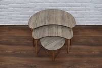 Table basse imbriquée en bois pratique pour la maison et le bureau Meubles de salon élégants avec rangement pratique