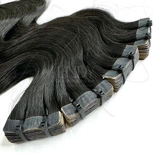 เทปในร่างกายเป็นลอนผมธรรมชาติสีธรรมชาติสำหรับต่อผมมนุษย์ชาวเวียดนาม - Product Image 3