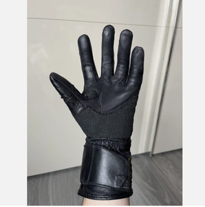 Guantes largos de dedo completo para motocicleta Cuero completo con protección dura para nudillos - Product Image 2