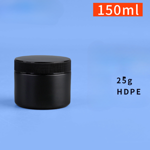 Pavico VN Custom Logo HDPE Black <b>Plastic</b> Jars Cylinder Cream Jars for Food Packaging Powders & <b>Kitchen</b> Storage 50ml 750ml Sizes - Product Image 2