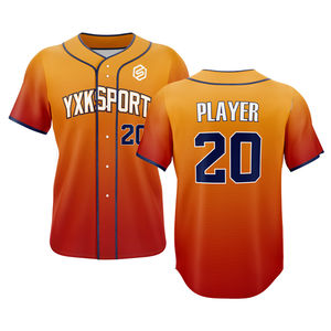 Uniformes de baseball vintage de joueur d'équipe de baseball en polyester de style en vrac - Product Image 5