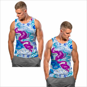 เสื้อกล้ามผู้ชายขายดี รุ่นใหม่ล่าสุด เสื้อกล้ามผู้ชายแบบซับลิเมชั่น ชุดออกกำลังกาย เสื้อกล้ามออกกำลังกายผู้ชาย - Product Image 4