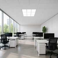 Panneau lumineux rectangulaire pour l'éclairage de bureaux intérieurs