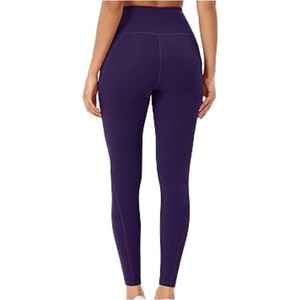 Leggings pour femmes en coton biologique Leggings de sport extensibles à taille haute avec poche latérale Couche de base en tissu fin pour le yoga - Product Image 2
