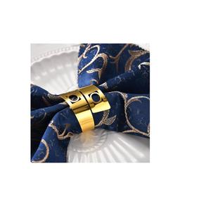 Serviettes de table découpées au laser de luxe en métal Anneaux de serviette exclusifs de haute qualité Rond rond de serviette en laiton fait main - Product Image 5