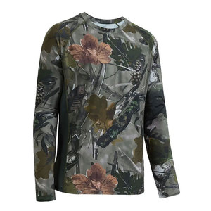 T-shirt camouflage à manches longues pour homme, col rond, en polyester tricoté, séchage rapide, coupe décontractée - Product Image 2