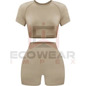 Vêtements de sport de gymnastique personnalisés pour femmes Ensemble de yoga et de remise en forme Ensemble de 5 pièces Vêtements de gymnastique sans couture Ensembles de vêtements pour femmes - Product Image 4