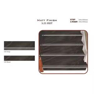 Marches d'escalier en porcelaine émaillée Vistaar de luxe-1000*300mm, finition mate, bord de nez antidérapant, carreaux de contremarche pour une utilisation en extérieur - Product Image 5