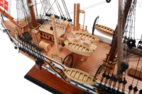 Maquette de bateau Amerigo Vespucci, taille moyenne, en bois peint, artisanat, impression UV, durable, gravée, décoration intérieure, trophées, médailles, plaques, cadeau