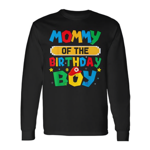 T-shirt a maniche lunghe coordinata per la famiglia a tema videogiochi 'Birthday Boy Mommy' per occasioni speciali - Product Image 2