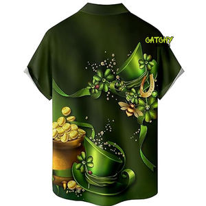 CATCHY GEARS Camisas Personalizadas al por Mayor para Hombre, Camisa Hawaiana con Estampado 3D, Manga Corta, Secado Rápido, Spandex/Poliéster, Camisas de Playa para Hombre - Product Image 5