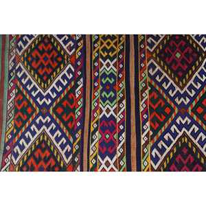 Tapis turc 2x3,4 pieds, petit tapis vintage, tapis en laine camouflage rouge - Product Image 4