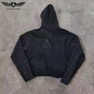 Street Wear French Terry Vintage Acid Wash Sudadera con capucha y pantalones de chándal acampanados Chándal de algodón ecológico con serigrafía - Product Image 3