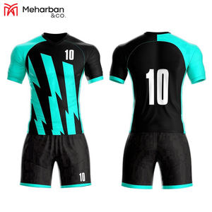 Новинка унисекс Мягкая командная тренировочная Удобная классная дизайнерская сублимационная мужская футбольная форма комплект из 2 предметов - Product Image 3