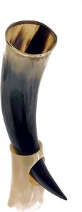 CORNE À BOIRE DE BIÈRE BUFFALO VIKING ANTIQUE POLI AVEC SUPPORT EN CORNE AVEC LA MEILLEURE QUALITÉ DE L'INDE pour l'occasion de Noël - Product Image 6