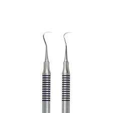 Grue dentaire Kaplan détartreur greffage lame incurvée Double extrémité Instruments d'implant chirurgical - Product Image 2