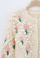 Pull en maille décontracté pour femmes avec col rond manches longues beige et bleu design bicolore maille douce et légère