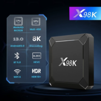 TV Box X98K OTT con Chip Rockchip RK3528A, Android 13 Opcional, Decodificación 8K, LAN de 100M, Smart Set Top Box para Streaming en Casa