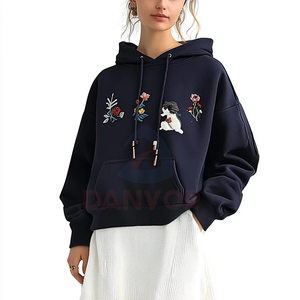 Sudadera con Capucha de Forro Polar Grueso de Primera Calidad para Mujer, con Logotipo Frontal, para Deportes de Invierno, con Bordado - Product Image 3