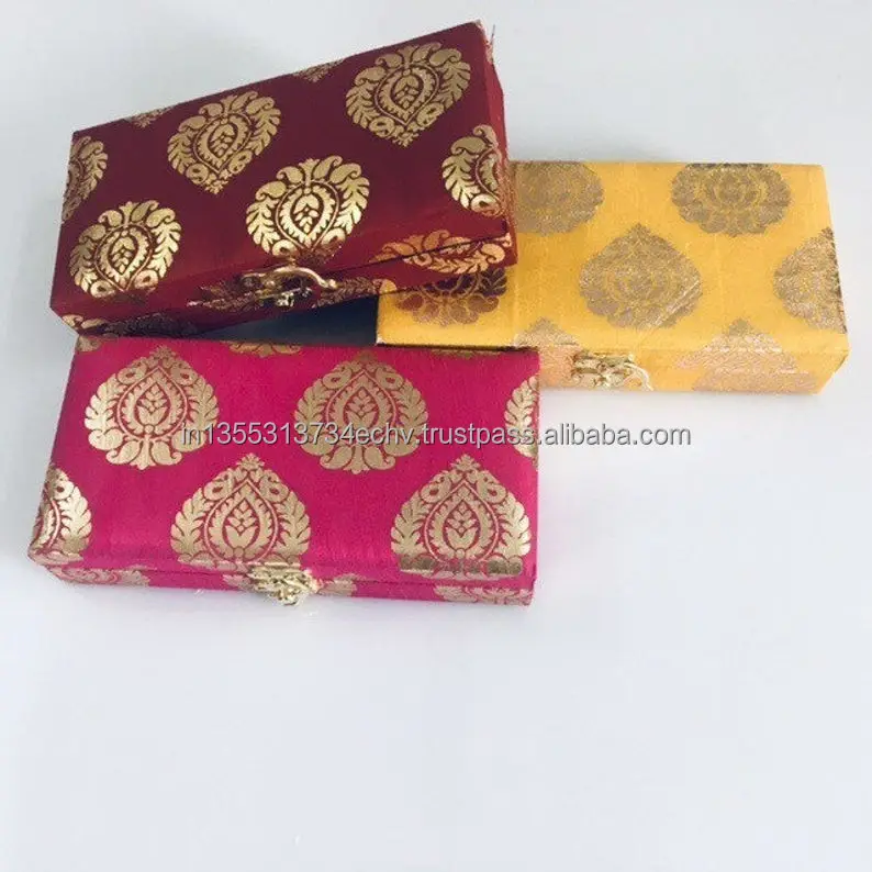 Kotak Kayu Dekoratif Buatan Tangan Kerajinan MDF Mewah India Hadiah Pernikahan Hadiah Pengembalian Buah Kering Permen Kotak Hadiah Perhiasan Uang Tunai