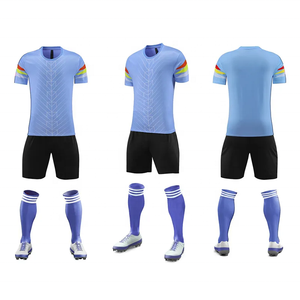 Custom Sublimated Soccer Uniform Navy Blue Pink Geometric Print Crew Neck Short Sleeve Moisture Wicking Unisex <b>Athletic</b> Front - Product Image 5