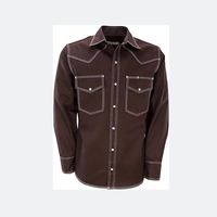 Chemise de travail en coton respirant résistant aux flammes pour hommes, tissu sergé de qualité supérieure, poids moyen, vêtements de soudage