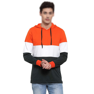 Logotipo personalizado Cortar y coser Hombres Ropa Sudaderas con capucha Prendas de abrigo Calidad excelente Venta caliente Hombres Color liso Bloque Sudaderas con capucha - Product Image 1