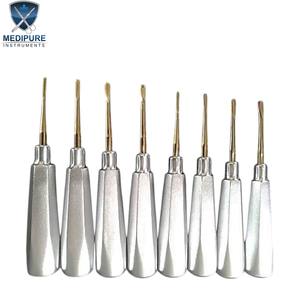 Élévateurs dentaires plaqués or pour extraction dentaire non traumatique, utilisés pour desserrer les dents et retirer les racines, instruments dentaires - Product Image 5