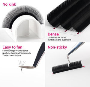 CharmLash Pbt Fiber Cashmere <b>Mink</b> <b>Lash</b> Trays No Kink Natural Long Eyelashes Silk <b>Lashes</b> Wholesale Custom Logo Private Label Back - Product Image 1