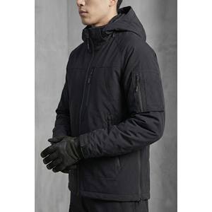 Wholesale OEM High Quality <b>Black</b> 100% Cotton Acid Wash Printed Hooded Vintage Tracksuit <b>Men</b> Multi Cargo Pockets Tactical Jogger - Product Image 4