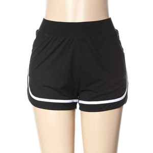 Shorts de sport pour femmes sans couture, unis, taille haute, effet push-up, style athlétique, avec poches, extensibles dans les quatre sens - Product Image 4