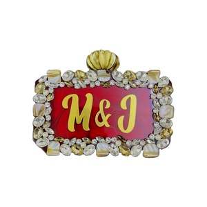 Pochette de soirée en résine de qualité supérieure fabriquée à la main élégante conception originale de coquillage strass métal artisanat de luxe à bas prix - Product Image 1
