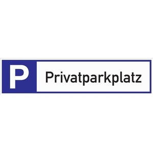 Señalización para Espacio de Estacionamiento Privado, Letrero de Aluminio para Jardín y Césped de 460x110mm en Blanco/Azul/Negro - Product Image 1