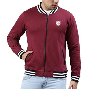 Direct Factory Supply Men's High Street Varsity Jacket <b>Canvas</b> Fabric Stand Collar Windproof Quick Dry Breathable Customized - Product Image 1