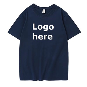 Logotipo personalizado bordado gráfico 3D Camiseta 100% algodón de talla grande ropa de hombre Camiseta lisa de gran tamaño para hombres - Product Image 2