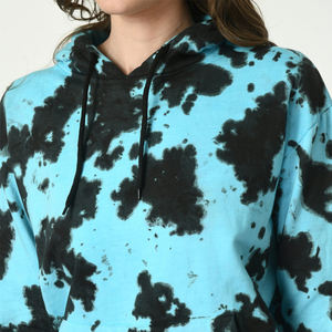 Sweat à capuche en molleton tie-dye brodé pour homme, haute qualité, coupe ample, 100 % coton, fabrication pakistanaise, collection 2024 - Product Image 5