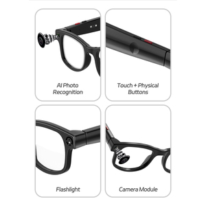 Affidabili Occhiali Smart AIMB AI Premium all'Ingrosso con Fotocamera da 5 Megapixel, Controllo Vocale, Ricarica Type-C, in Plastica e Titanio - Product Image 3