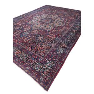 Alfombras de Lana Anudadas a Mano Aalam Blue Pae-5747 para el Hogar - Patrones Rectangulares de Medallón para Pasillo 9x12 para Sala de Estar y Dormitorio, Alfombras Jaipur US - Product Image 2