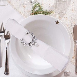 Reindeer <b>Napkin</b> Ring <b>Silver</b> Color Custom Design Elegant Tabletop and DIning Accessory Hotel and Restaurantware HORECA Supplies - Product Image 2