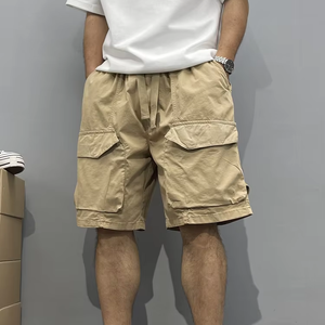 Short cargo de sport à motif uni pour homme, multi-poches, respirant, design d'été, livraison DDP - Product Image 1