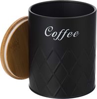 Boîte de rangement en métal pour cuisine, boîte à pain, bac à thé, sucre, café, avec couvercle en bois, artisanale, thermolaquée, polie, empilable, résistante à la vapeur