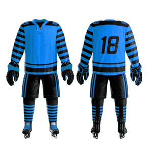Ensembles de vêtements d'équipe d'uniforme de hockey sur glace de la meilleure qualité avec logo et design personnalisés Vêtements de sport d'équipe à design sublimé - Product Image 4