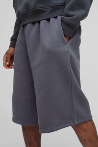 OEM/ODM personalizado 100% algodón polar hombres Jogger Shorts Casual Wear largo longitud personalizado bordado Logo pantalones cortos para hombres - Product Image 3